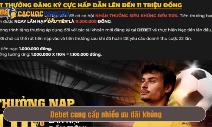 Debet - Nhà cái cá cược thể thao đáng để “chọn mặt gửi vàng” Nhà cái Debet sở hữu kho game cực khủng
