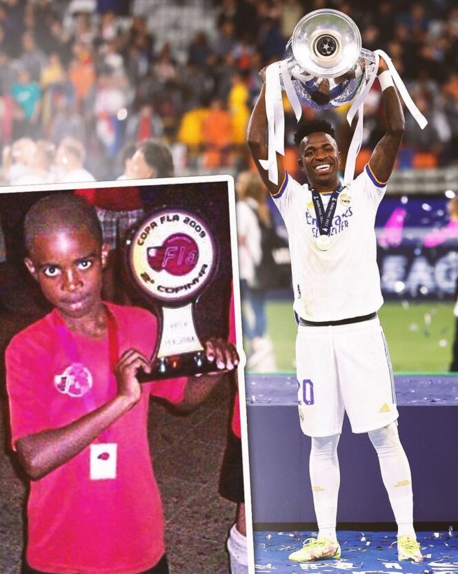 
					Vinicius Jr, dia penyempurna perjalanan Real Madrid sepanjang Liga Champions musim ini bergulir. Foto; IG Real Madrid