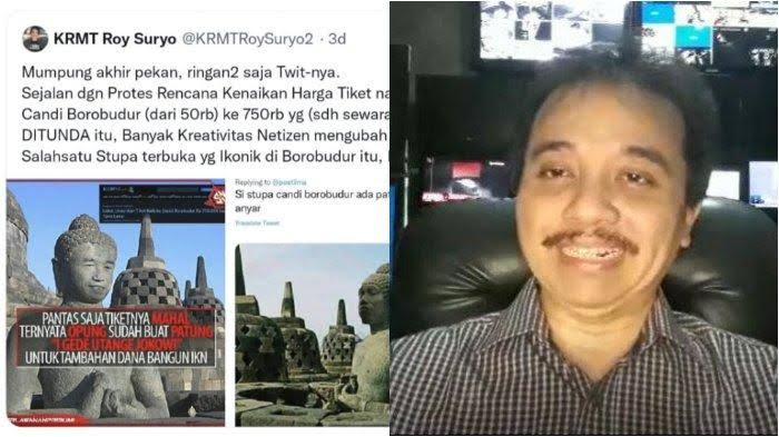 Roy Suryo Menggunggah stupa Candi Borobudur Menyerupai Jokowi