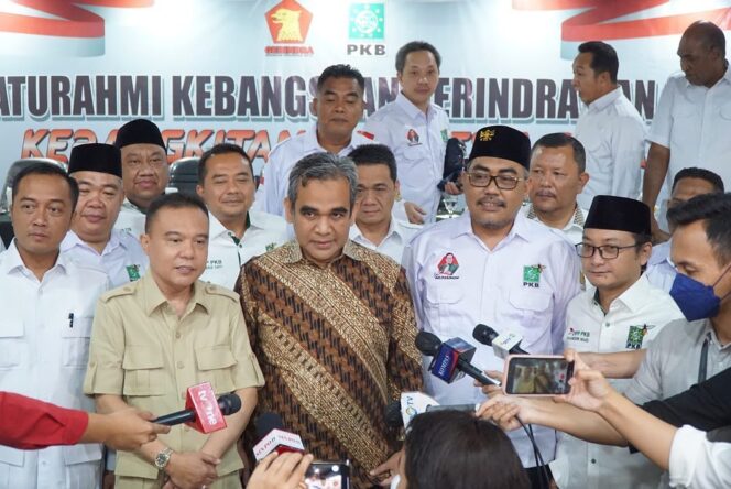 
					Petinggi Partai Gerindra bertemu dengan Petinggi Partai PKB. ( Foto; IG sufmi_dasco)