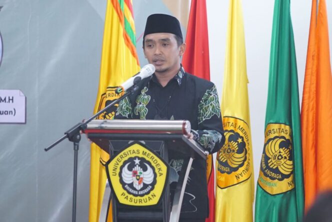 
					Wakil Walikota Pasuruan saat sambutan. (Foto; SRI)