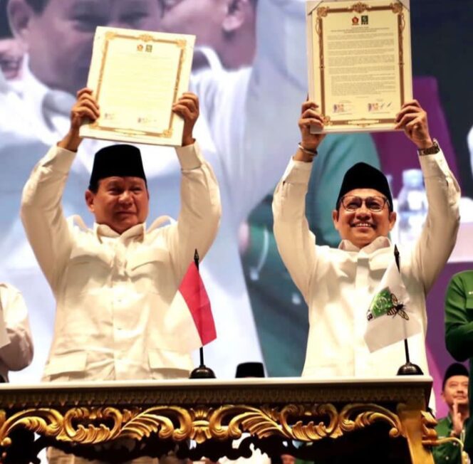 
					Ketua Umum Partai Gerindra Prabowo Subianto dan Ketua Umum Partai PKB Muhaimin Iskandar. (Foto; Ig Cakiminnow)
