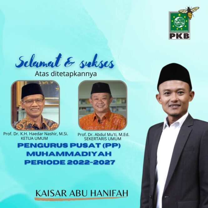 
					Ucapan selamat oleh Kaisar Abu Hanifah selaku Ketua DKN Garda Bangsa Bidang Kaderisasi. (Foto; SRI)