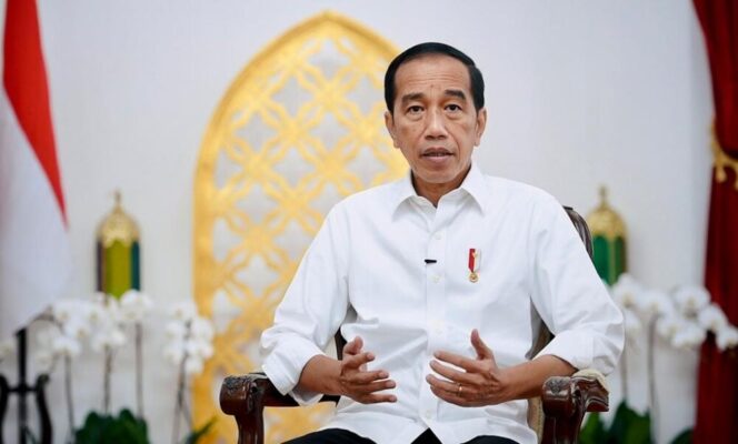 
					Presiden Jokowi saat menyampaikan acara. (Foto: Kesekretariatan Presiden)