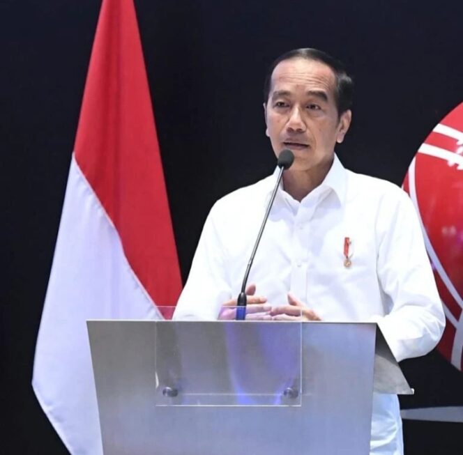 
					Presiden Jokowi saat sambutan. (Foto: Ig @jokowi)