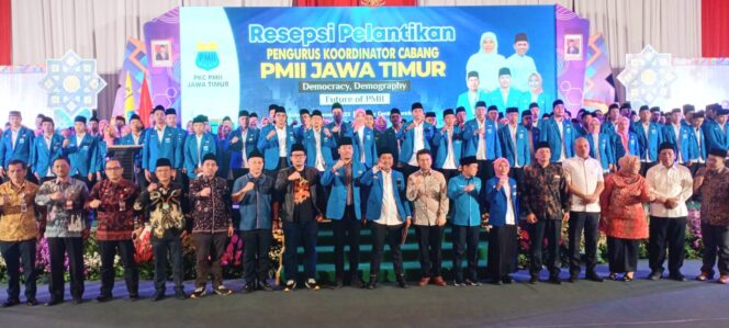 
					Foto bersama usai acara pelantikan PKC Jatim. (Foto: Istimewa)