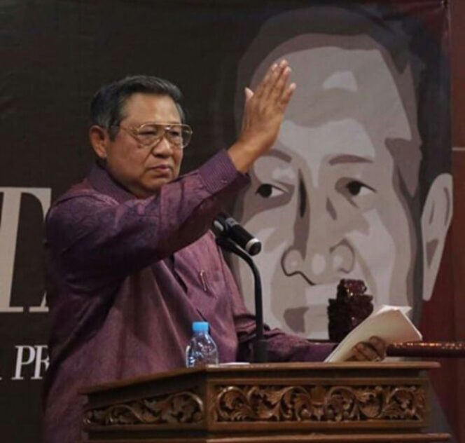 
					Susilo Bambang Yudoyono saat mengisi Sambutan. (Foto: ig @sb.yudhoyono)