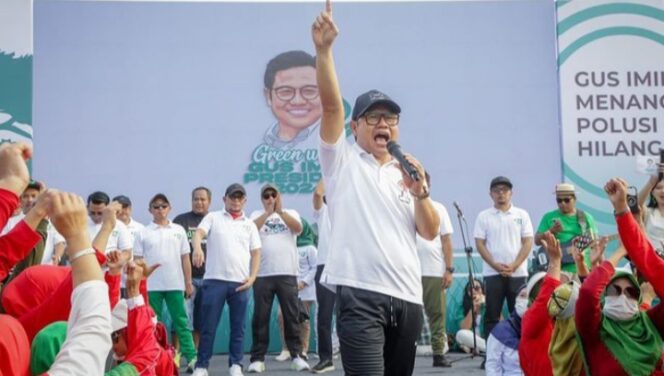 
					Muhaimin Iskandar saat mengisi acara. (Foto; ig @cakiminow)