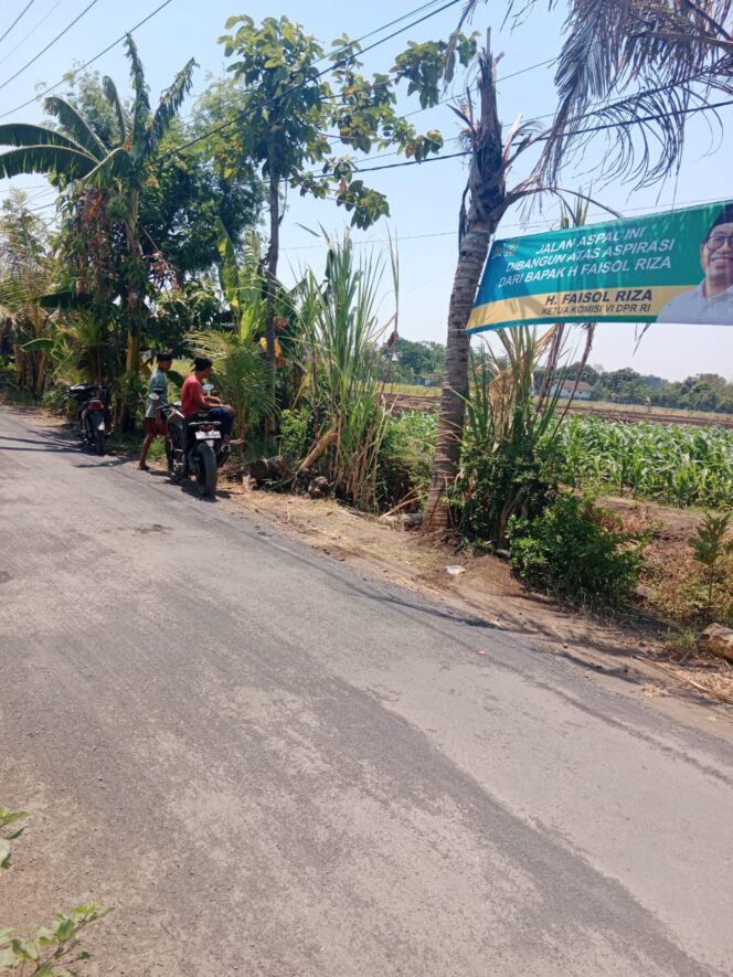 
					Jalan Desa Brumbungan Kidul Yang Telah selesai di bangun. (Foto: SRI)