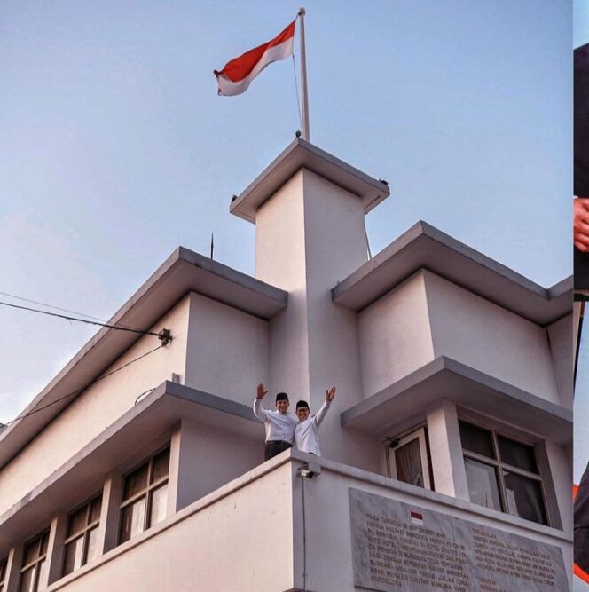 
					Anies Baswedan dan Muhaimin Iskandar saat berfoto bersama usai deklarasi. (Foto; ig @cakiminow)