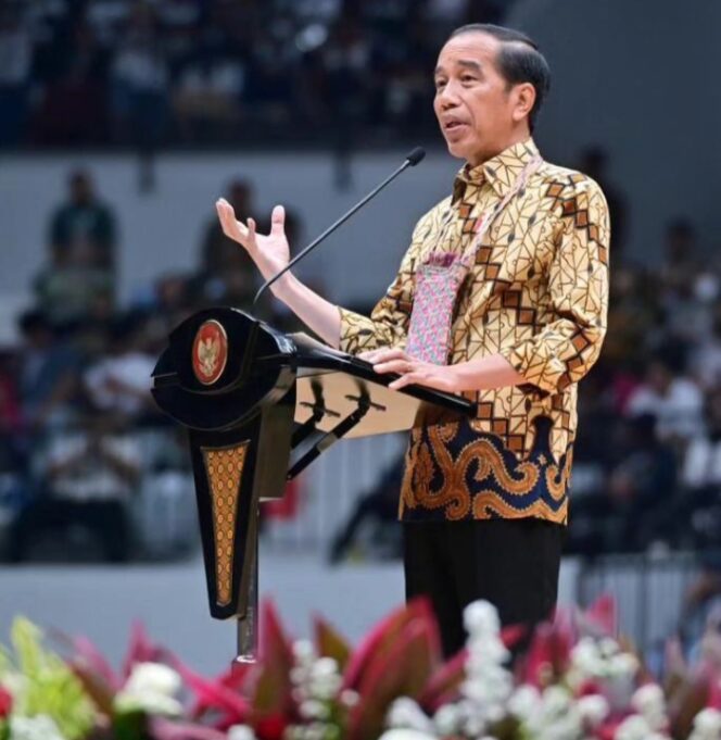 
					Presiden Jokowi saat mengisi Sambutan. (Foto; ig @jokowi)