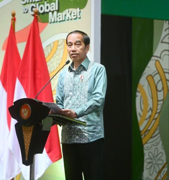 
					Presiden Jokowi saat sambutan. (Foto: Ig @jokowi)