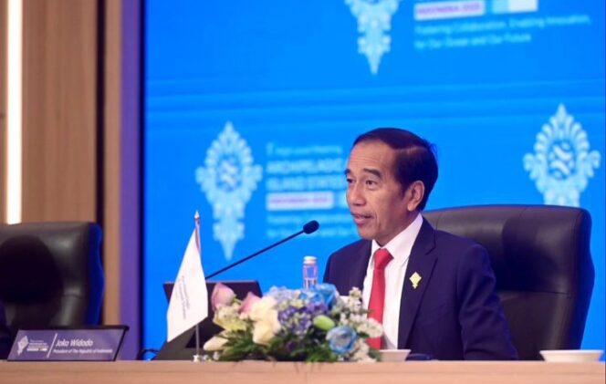 
					Presiden Jokowi saat mengisi Sambutan. (Foto: ig @Jokowi)