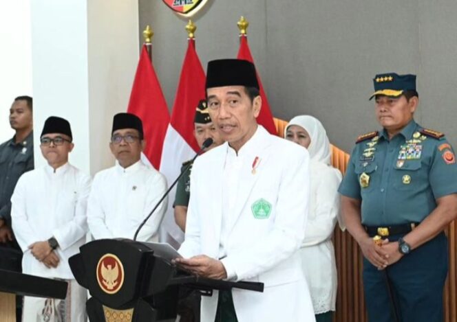 
					Presiden Jokowi Saat Sambutan dalam acara. (Foto: IG @jokowi)
