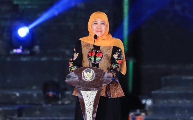 
					Khofifah Indar Parawansa saat mengisi Sambutan. (Foto: Ig @khofifah.ip)