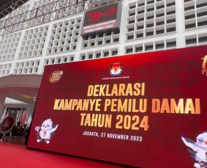 
					Deklarasi Kampanye Pemilu Damai dimulai. (Foto: ig @kpu.ri)