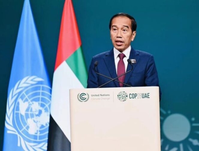 
					Presiden Jokowi saat mengisi Sambutan. (Foto: Ig @jokowi)