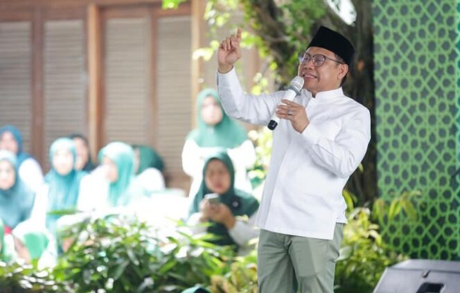 
					Muhaimin Iskandar saat mengisi Sambutan. (Foto: ig @cakiminow)