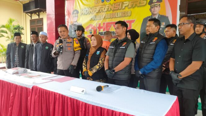 
					Konferensi Pers Kapolres Probolinggo, Jum'at (23/02/2024). Foto. Istimewa