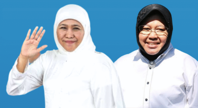 
					Gubernur Jawa Timur Khofifah Indar Parawansa, Wali Kota Surabaya Tri Rismaharini