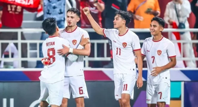 
					Selebrasi para pemain Timnas Indonesia U-23 usai berlaga dengan Timnas Korea Selatan U-23. (Foto: Timnas Indonesia)