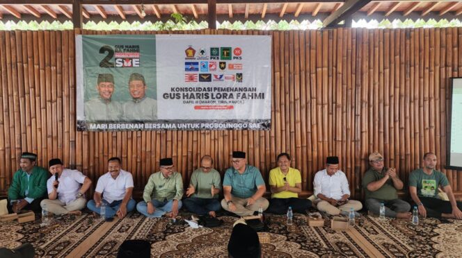 
					Suasana rapat Koalisi Pengusung pasangan calon Gus Haris dan Ra Fahmi di Pilkada Probolinggo 2024. Foto: Istimewa