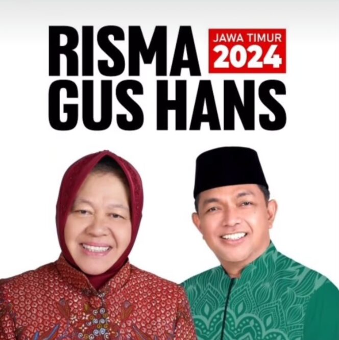 
					Tri Rismaharini- Gus Hans saat foto bersama. (Foto: @ gushanssofficial)