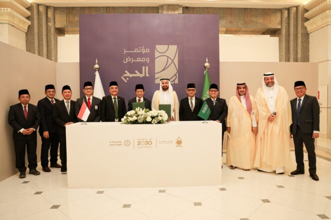
					Indonesia dan Arab Saudi Teken MoU Penyelenggaraan Haji 1446 H