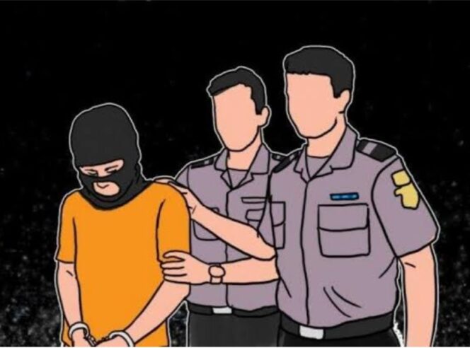 
					Polres Probolinggo saat mengamankan pak haji yang di duga pengedar sabu-sabu.