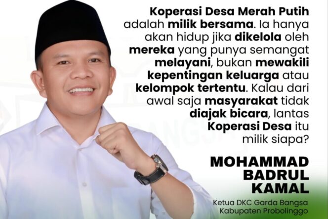 
					Ketua DKC Garda Bangsa Kabupaten Probolinggo Mohammad Badrul Kamal 