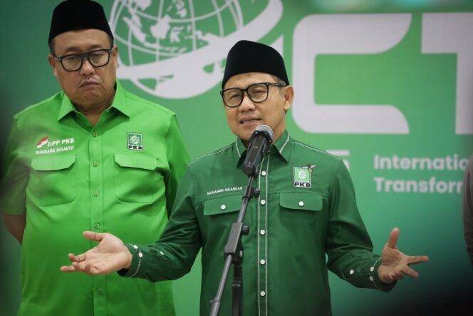 
					Ketua Umum DPP Partai Kebangkitan Bangsa (PKB), Muhaimin Iskandar (Cak Imin) saat konferensi pers di Kantor DPP PKB, Jakarta Pusat, Jumat, (20/6/2025). (Foto: ig@cakimin)