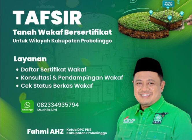 
					DPC PKB Probolinggo Buka Pendampingan Sertifikat Tanah Wakaf untuk Masjid, Mushalla, Madrasah, dan Pondok Pesantren