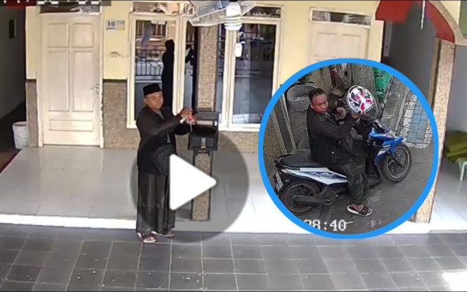 
					Tangkap layar CCTV saat pelaku pencurian kotak amal di Musholla di Kecamatan Kraksaan.