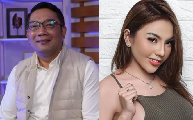 
					Mantan Gubernur Jawa Barat, Ridwan Kamil, dan selebgram Lisa Mariana dalam salah satu unggahan mereka di media sosial masing-masing. (Foto: Instagram/@ridwankamil, @lisamarianaaa).