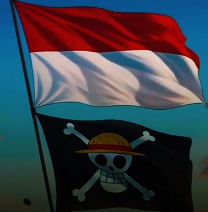 
					HUT RI yang ke-80 kibarkan dua Bendera 