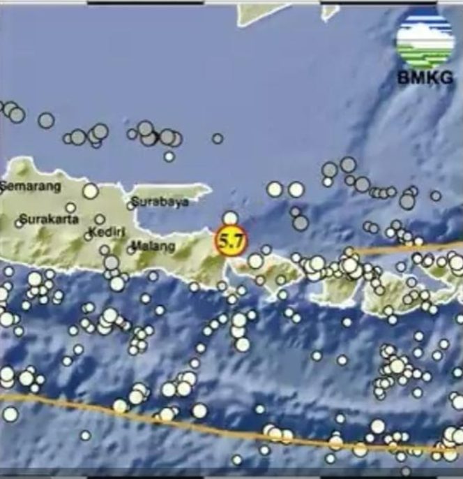 
					BMKG gempa Mengguncang daerah Probowangi, Situbondo, dan Jember