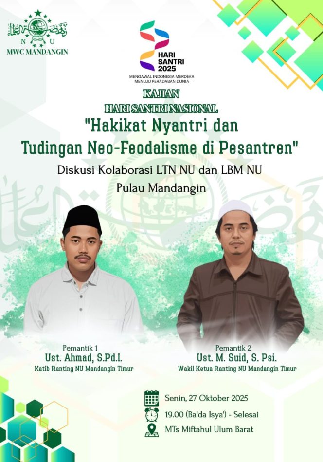 
					Kalangan Santri dan pesantren adalah kultur sarungan
