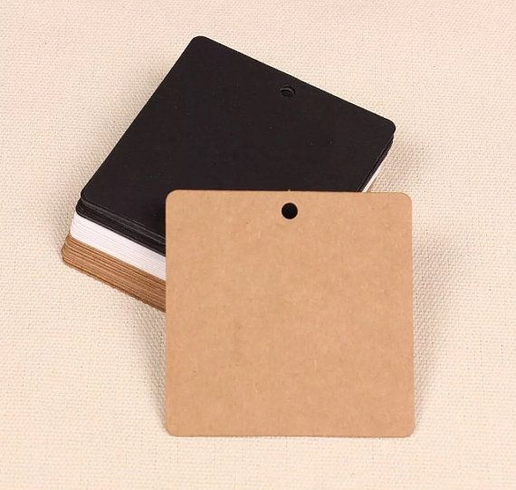 square card hang tags