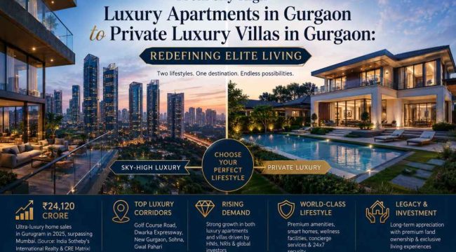 From Sky-High Luxury Apartments in Gurgaon to Private Luxury Villas in Gurgaon Redefining Elite Living