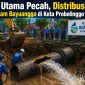 Pipa Utama Pecah, Distribusi Air Perumdam Bayuangga di Kota Probolinggo Lumpuh